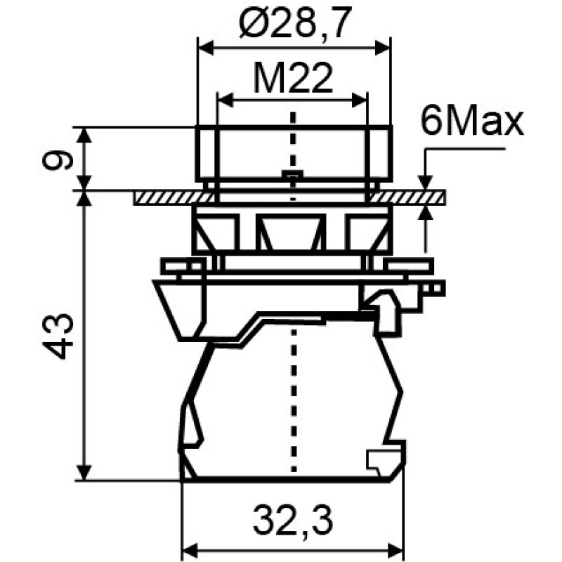Кнопка "Старт" Аско-Укрем TB5-AA4342 красная (A0140010152)