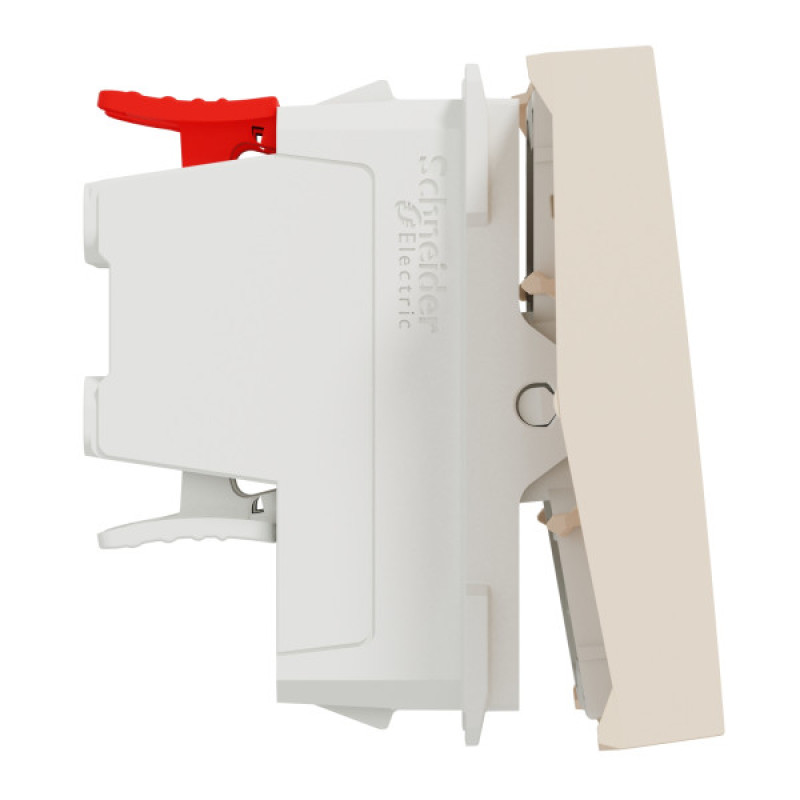 Перехресний вимикач Schneider Electric Unica New NU320544 1-клавішний 10А 2м бежевий