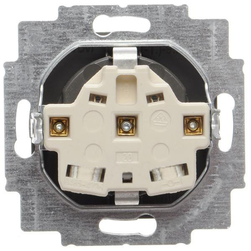 Розетка ABB Basic 55 2CKA002011A6142 20 EUC-95-507 із заземленням (чорний шато)