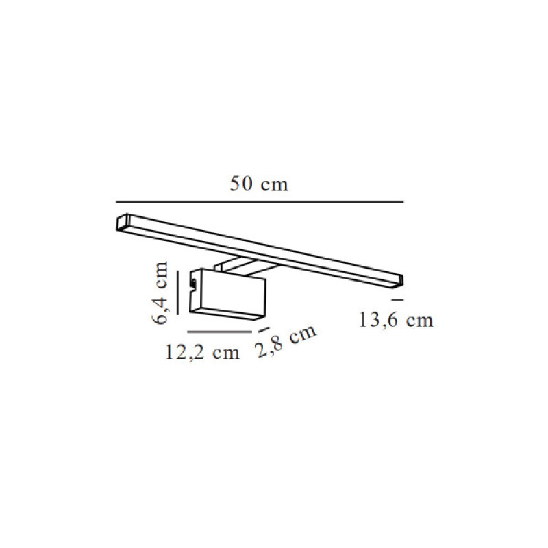 Світильник підсвітка для дзеркала Nordlux 2110701003 Marlee LED 1x8.9W 3000K 800Lm IP44 чорний