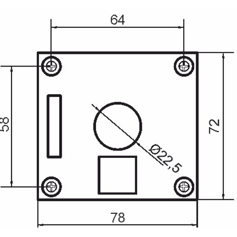 Одномісний пост керування Promfactor FP4-BOX1W4 з металевою кнопкою "STOP"