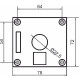 Одномісний пост керування Promfactor FP4-BOX1W4 з металевою кнопкою "STOP"