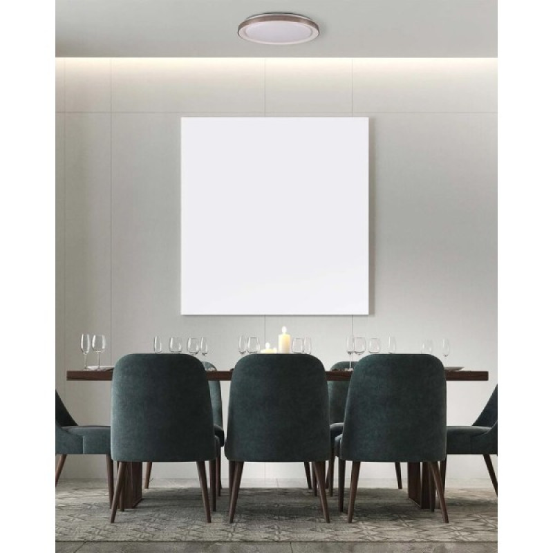 Люстра с пультом светодиодная, потолочный светильник Goldlux 331878 Grazyna LED 1x48W 3000K/4000K/6000K 5300Lm IP44 серая
