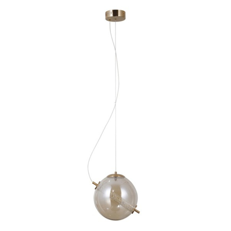 Підвісний світильник, люстра Italux PND-34366-HBR-AMB Nola LED 1x12W 3000K 1020Lm IP20 золотий