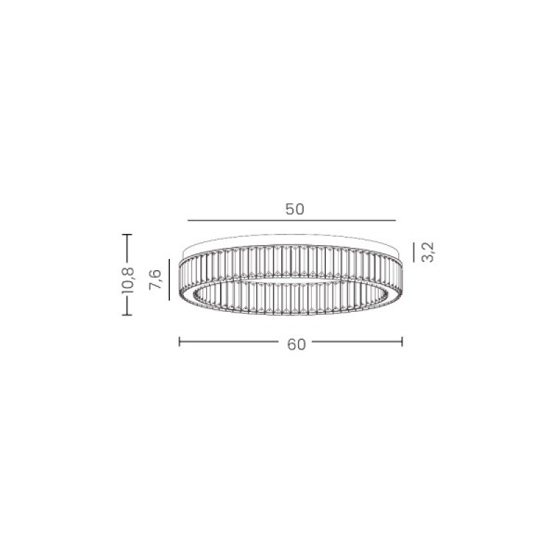 Люстра Azzardo AZ5785 Spark LED 1x48W 3000K 2560Lm IP20 хром