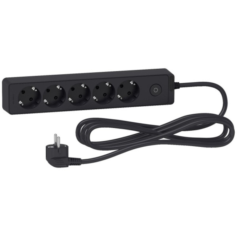 П'ятимісний подовжувач Schneider Electric ST9453B (3м) чорний