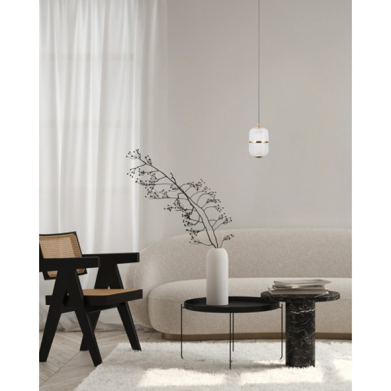 Підвісний світильник, люстра Italux PND-34375-1-HBR Alani LED 1x6W 3000K 588Lm IP20 золотий