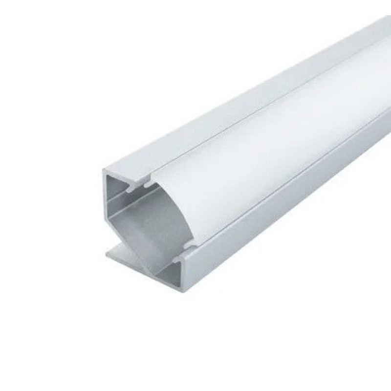 LED-профиль угловой анодированный эконом, 2 метра (ЛПУ17е_1)