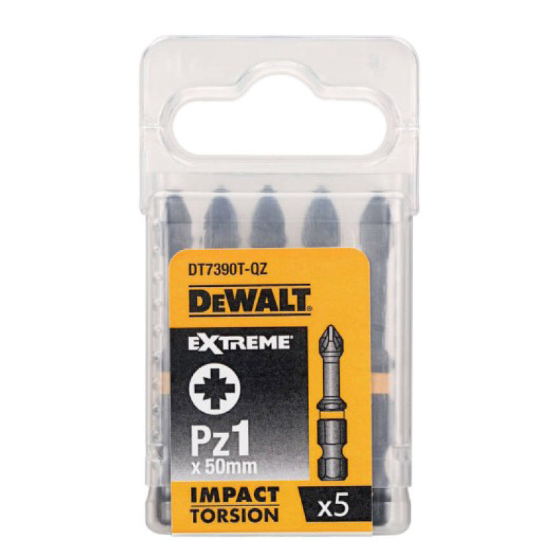 Ударные биты DeWALT Impact torsion extreme Pozidriv PZ1х50мм (5шт)
