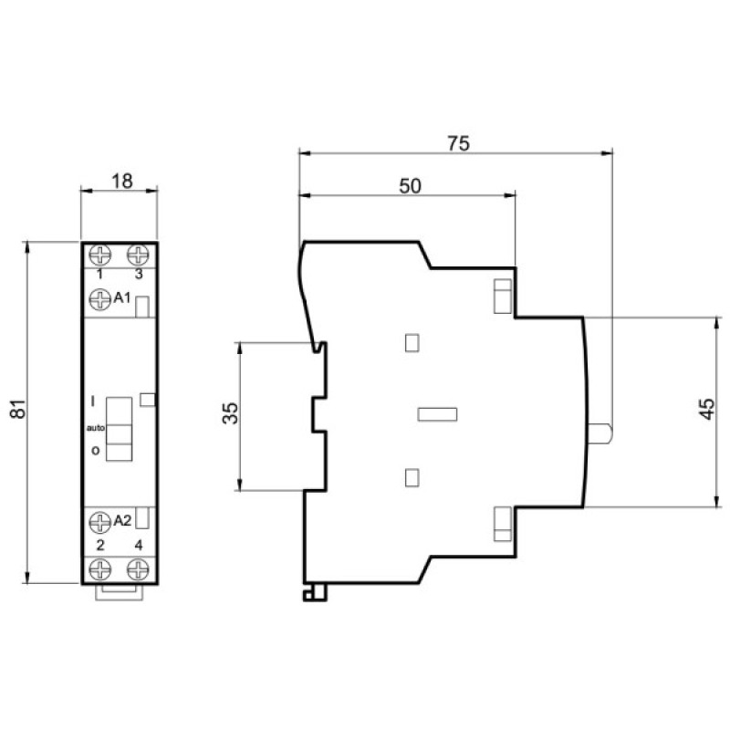 Магнітний пускач Promfactor MCF3i 20A 2NO 230В (MCF3i2020230)