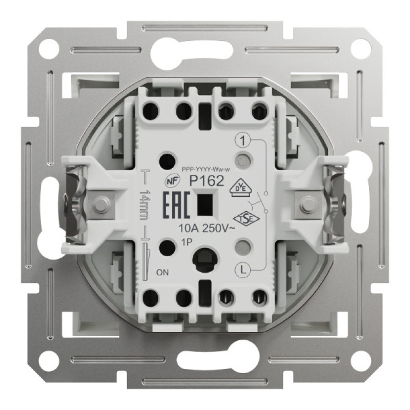 Выключатель кнопочный Schneider Electric Asfora без рамки белый (EPH0770121)