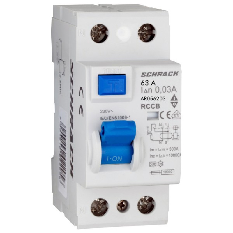 УЗО Schrack AR056203 10кА 63А 30мА 1Р+N тип A