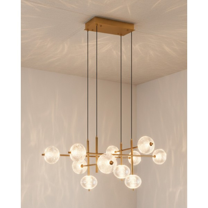 Люстра Zuma Line 5905316693470 Galatea LED 11x63W 3000K/4500K/6500K 5665Lm IP20 золота