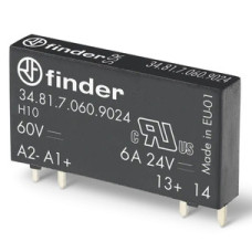 Твердотельне ультратонке реле SSR Finder 2A-240В AC 24В DC (348170248240)