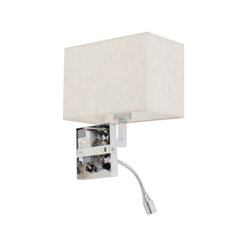 Бра, настенный светильник Nowodvorski 11785 Hotel Mood E27+LED 2x10W+2.2W 4000K IP20 светло-бежевый