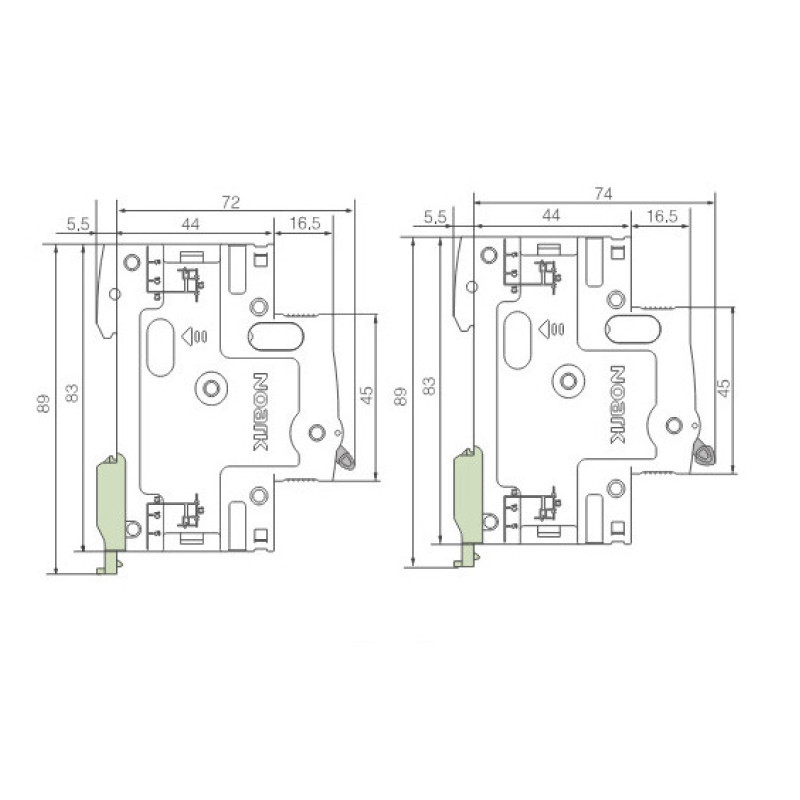 Автоматичний вимикач NOARK Ex9BN 3P D8 8А 6кА D (100230)