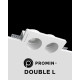 Точечный светильник Promin Double L GU10/G5.3 2x10W IP20 Wh