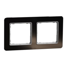 Рамка двойная Schneider Electric Sedna Elements искусственное черное стекло SDD361802
