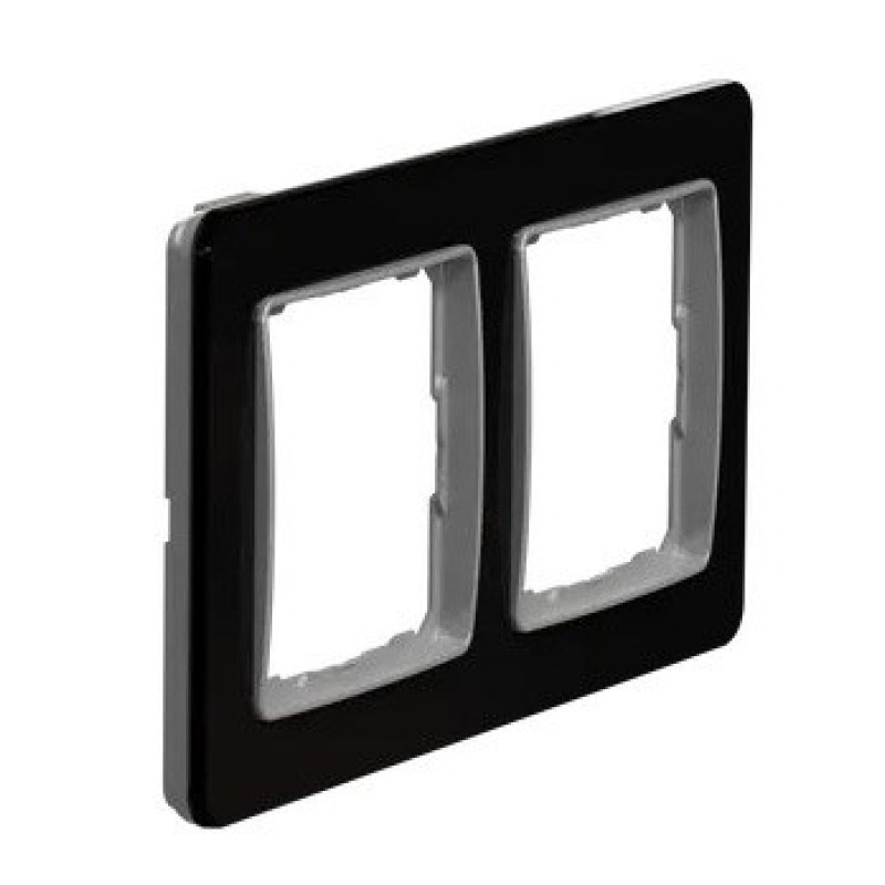 Рамка двойная Schneider Electric Sedna Elements искусственное черное стекло SDD361802