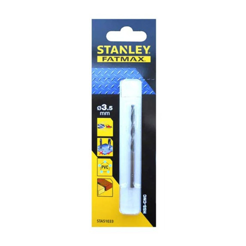 Сверло по металлу Stanley STA51033 HSS-CNC Ø 3,5х70мм