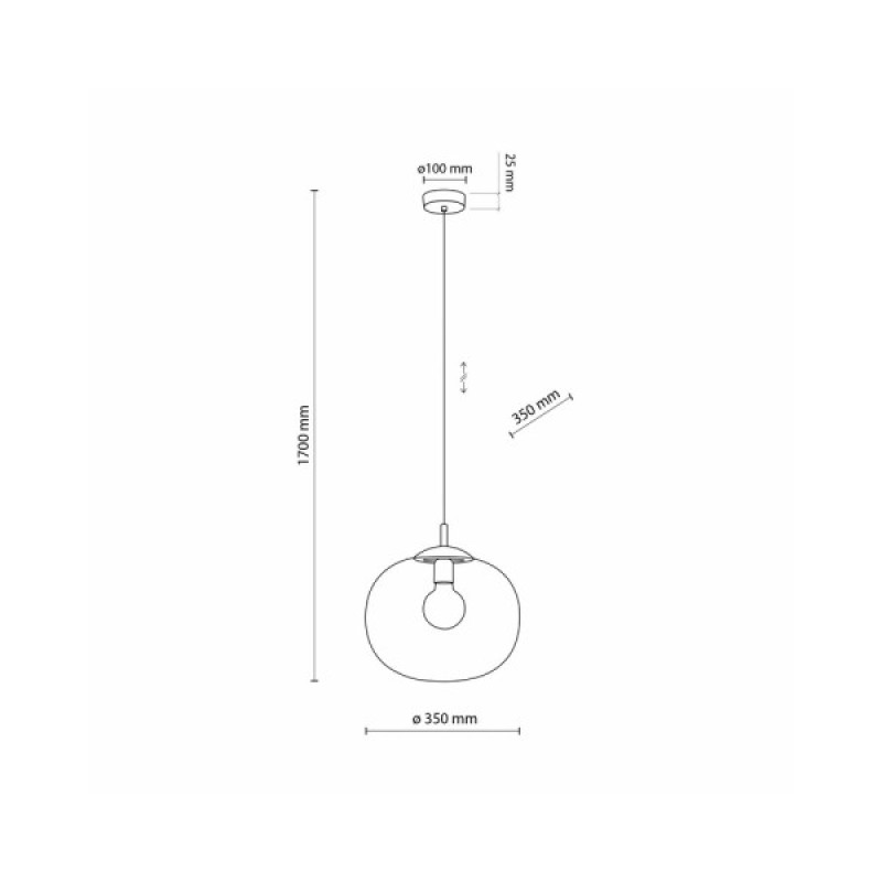 Підвісний світильник, люстра Tk Lighting 4818 Vibe E27 1x15W IP20 Чорний