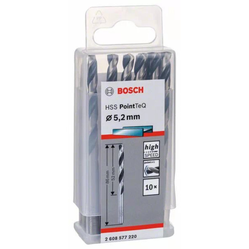 Сверла Bosch 2608577220 PointTeQ HSS 5,2мм (10шт)