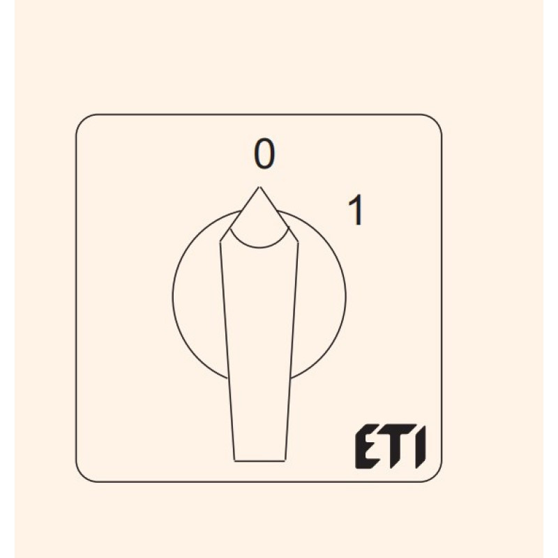 Кулачковий перемикач ETI 004773002 CS 25 90 U (1p "0-1" 25A)