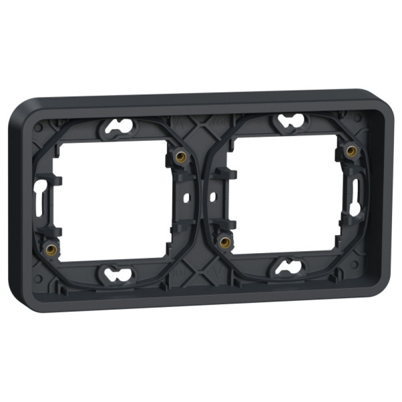 Горизонтальная 2-постовая рамка Schneider Electric MUR34101 IP55 (черный)