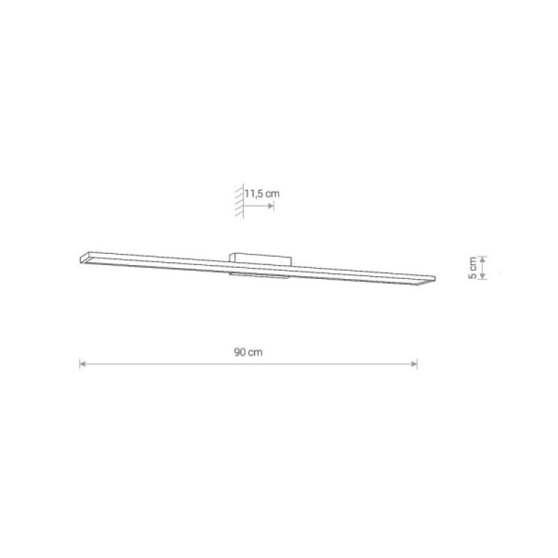 Бра Nowodvorski 38175 Lath LED 1x16W 4000K 1000Lm IP44 Chrom