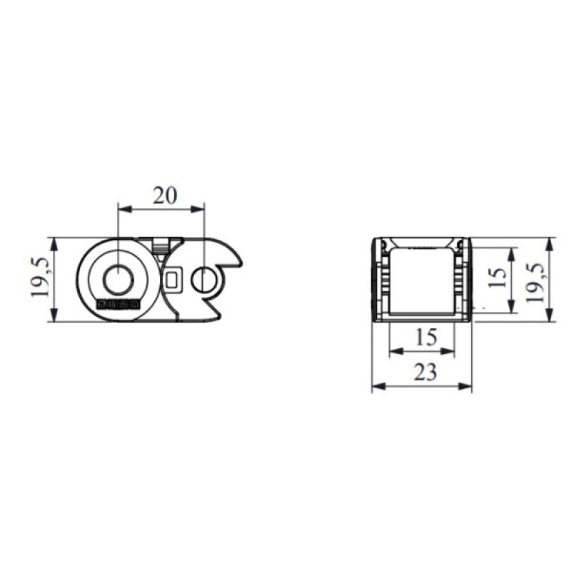 Гнучкий кабель-канал EMAS HKP015015R1A 15х15 (1м)