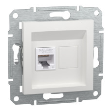 Компьютерная розетка RJ45 UTP cat.6 Schneider Electric Asfora без рамки белая (EPH4770121)