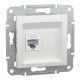 Компьютерная розетка RJ45 UTP cat.6 Schneider Electric Asfora без рамки белая (EPH4770121)