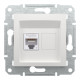 Компьютерная розетка RJ45 UTP cat.6 Schneider Electric Asfora без рамки белая (EPH4770121)