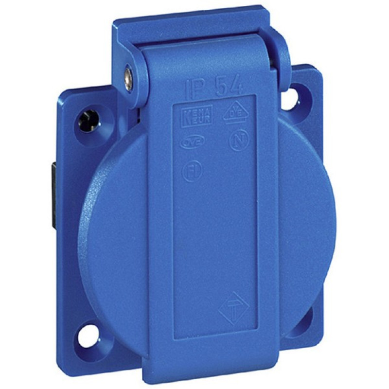 Панельний силовий роз'єм WALTHER 10003 SCHUKO (2p+PE) 16A 230V