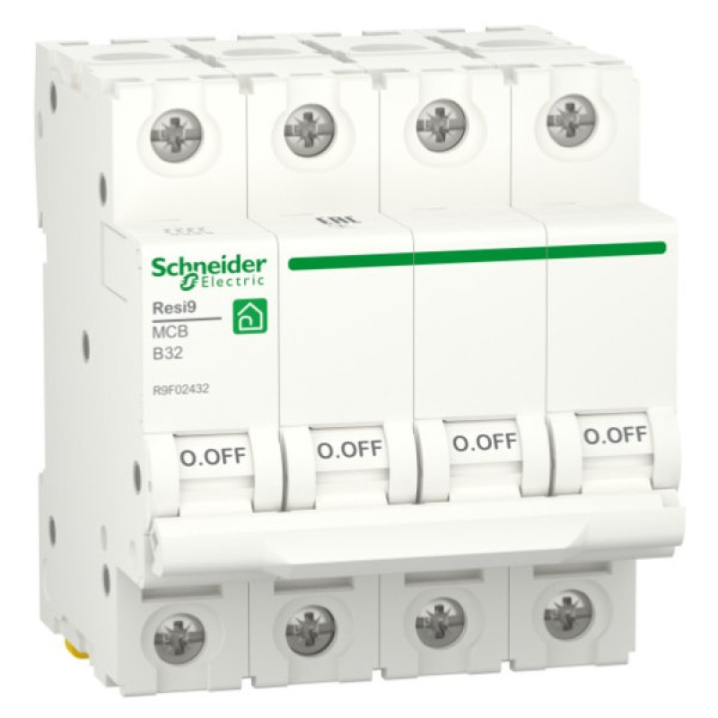 Автоматичний вимикач Schneider Electric R9F02432 RESI9 6кА 4P 32A