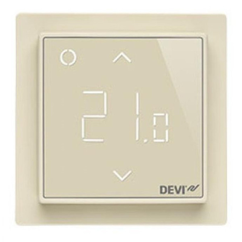 Терморегулятор Devi Smart (+5+45С) Wi-Fi 85х85мм 16A слоновая кость (140F1142)