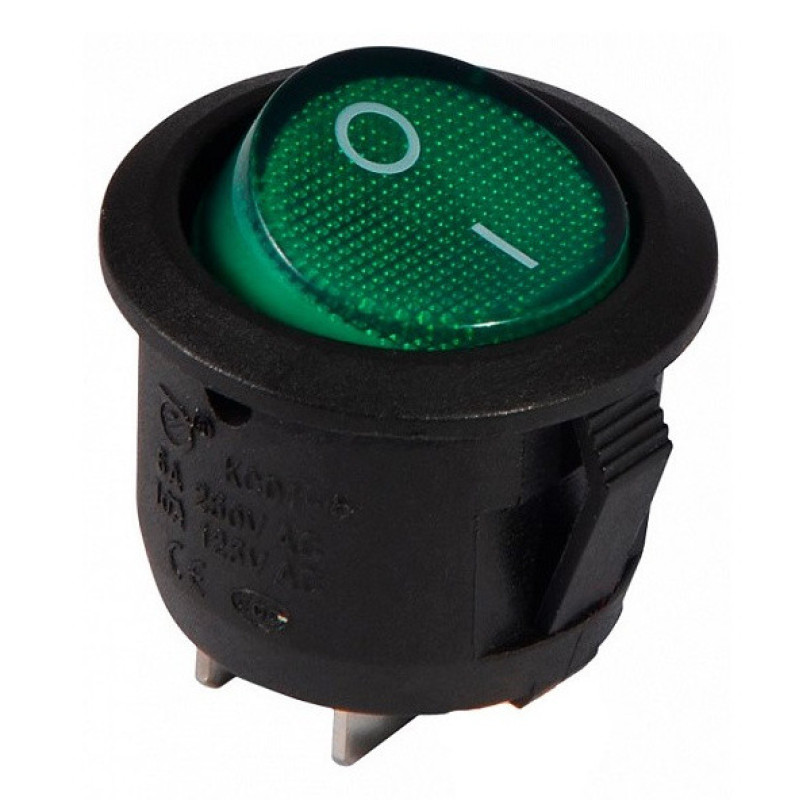 Переключатель TNSy KCD1-5-101 G/B круглый зеленый (TNSy5500707)