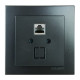 Розетка Nilson Touran антрацит комп'ютерна CAT5e RJ45 ( 24161044 )