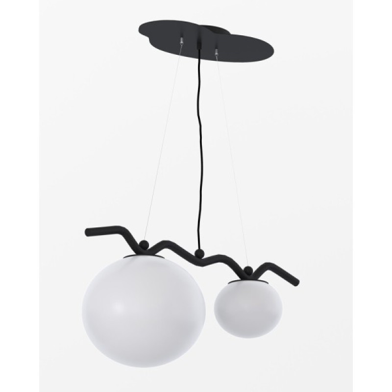 Подвесной светильник, люстра Pikart 36227-2 DewLight E27 2x60W IP20 черный