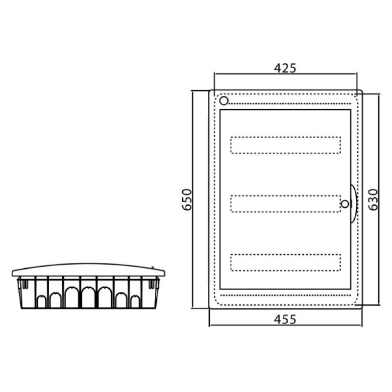 Щит встраиваемый 54 мод. с дверцей RAL9016 Ram Base, DKC