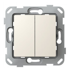 Двухклавишный механизм выключателя Plank Electrotechnic Classic/Nordic (PLK0421131) слоновая кость