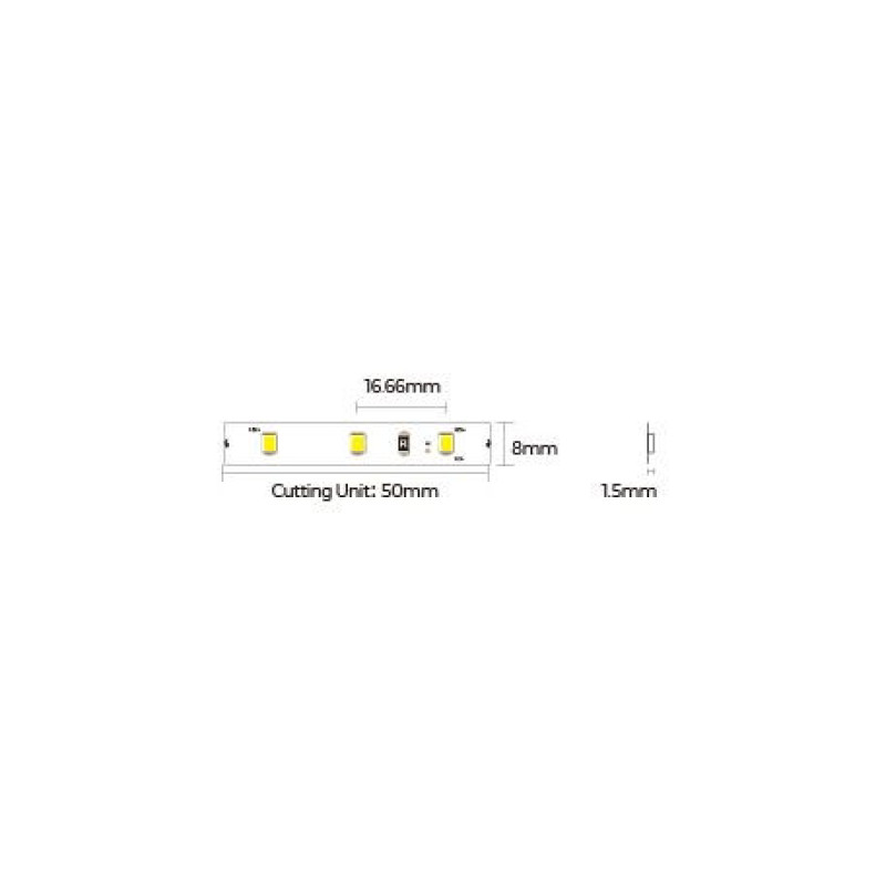 LED стрічка COLORS 60-2835-12V-IP55 4,4W 2700K 5м (DJ60-12V-8mm-IP55-SW)