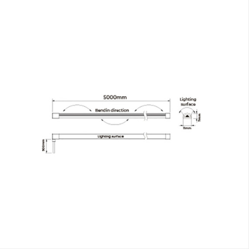 Гибкий неон COLORS 24V IP67 10W 750Lm 3000K 5м (NNT0711-WW)