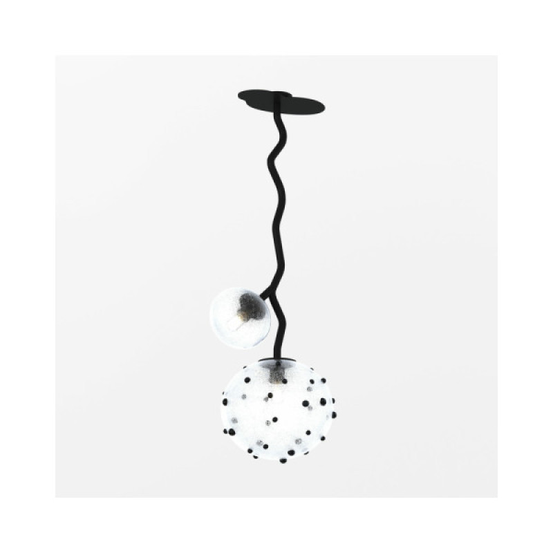 Люстра Pikart 36241-2 DewLight L 2x60W E27 IP20 чорна