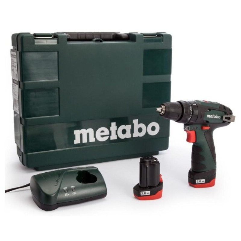 Аккумуляторная ударная дрель-шуруповерт Metabo PowerMaxx SB 10,8В 2xLi-Power 2,0Ач 0-360/0-1400 об/мин LED (600385500)