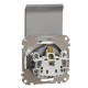 Розетка Schneider Electric Sedna Design & Elementsс заземлением шторками и крышкой алюминий SDD113024