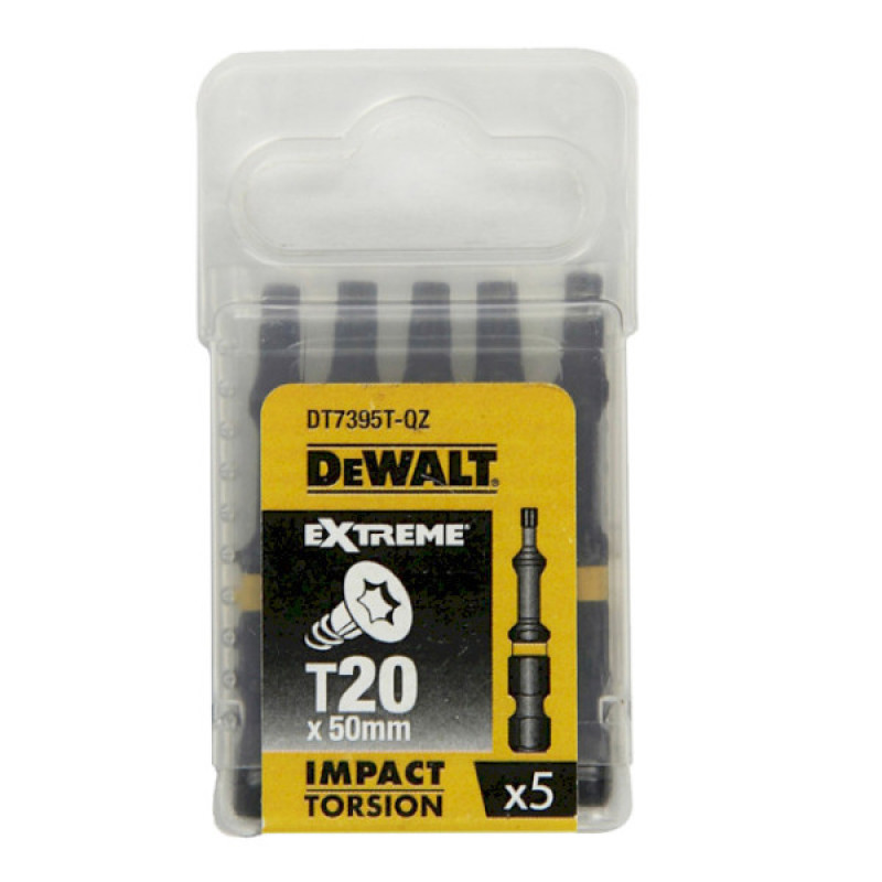 Ударні біти DeWALT Impact torsion Т20 50мм (5шт)