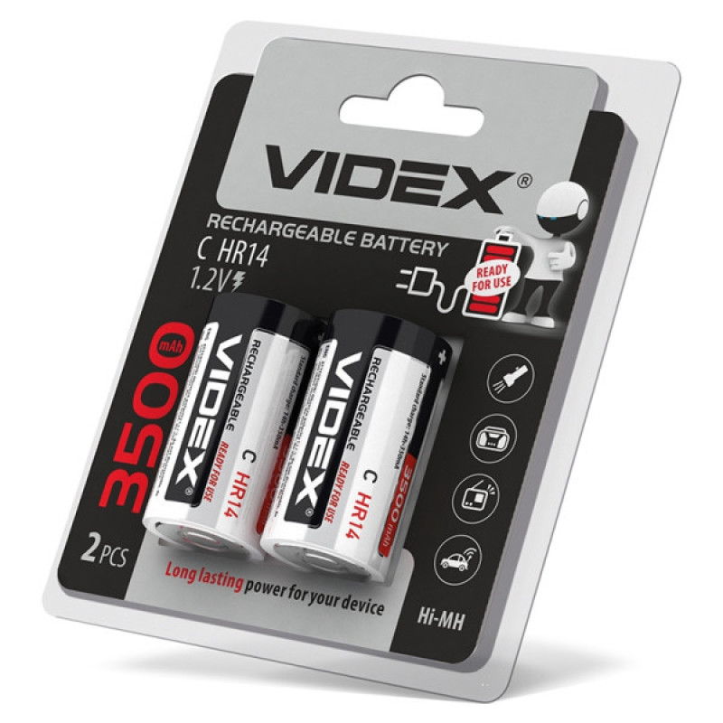 Акумулятор Videx C 3500мАч (HR14/3500/2DB) 1 шт
