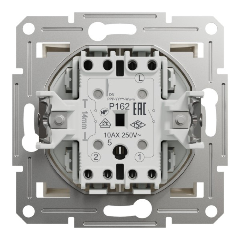 Выключатель двухклавишный Schneider Electric Asfora без рамки кремовый (EPH0370123)