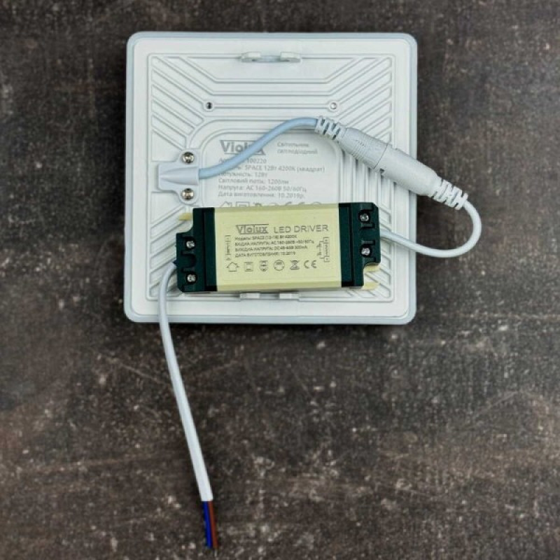 Светильник LED даунлайт Violux SPACE 12W 4200K квадрат IP20 ( 100220 )